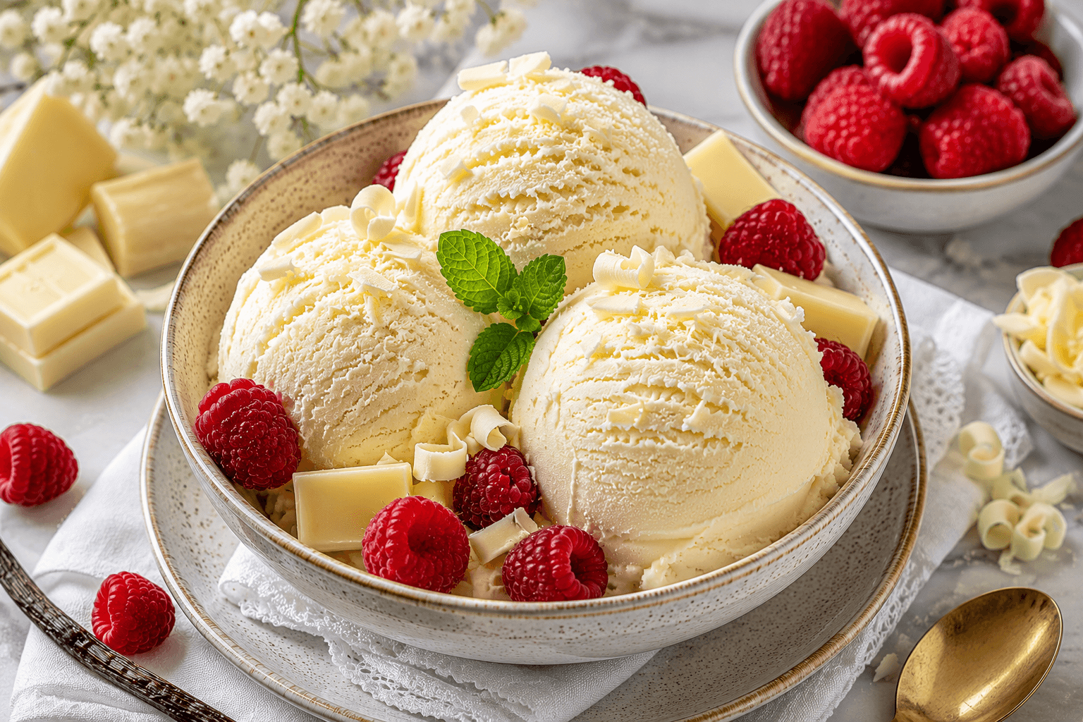 Witte Chocolade-Roomijs