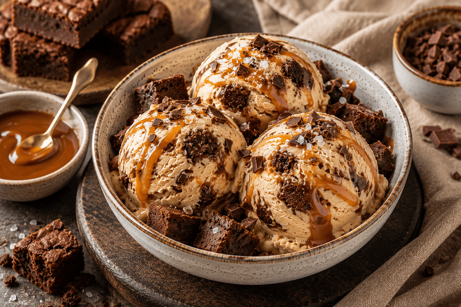 Salted Caramel Brownie-Roomijs