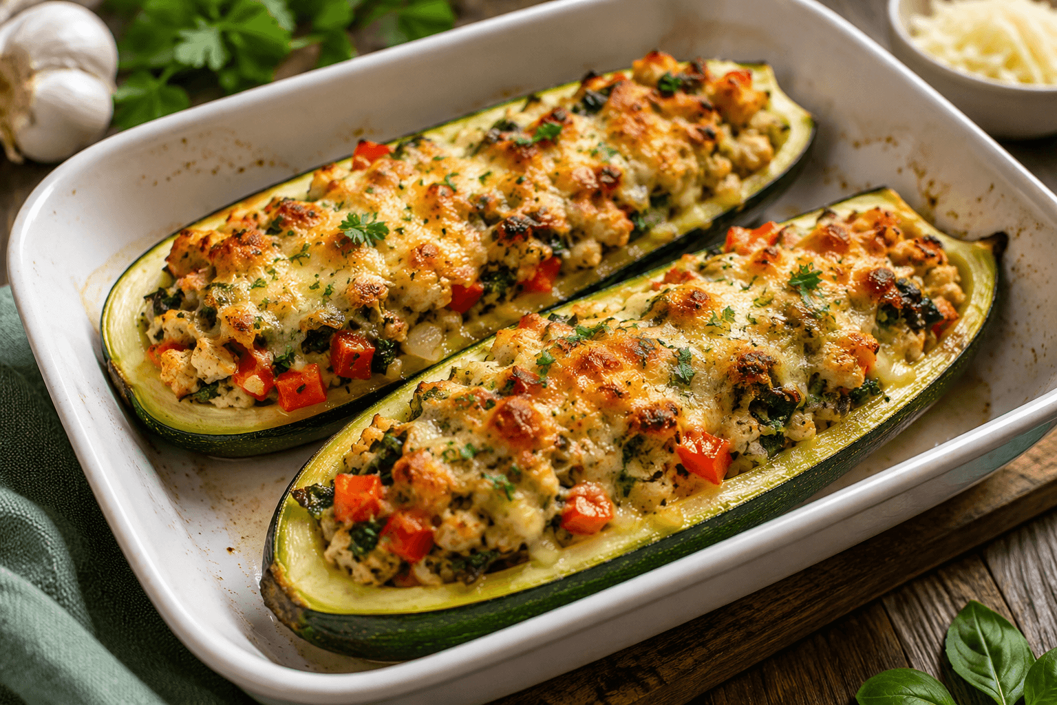 Gevulde Courgette uit de Oven