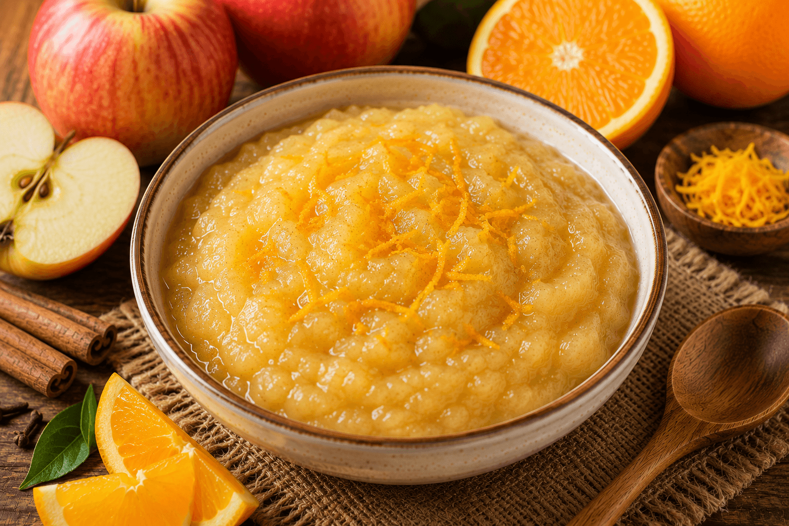 Appelmoes met Sinaasappel
