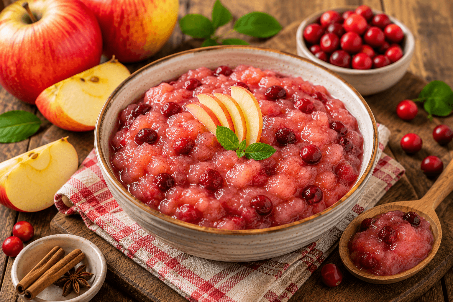 Appelmoes met Cranberry's
