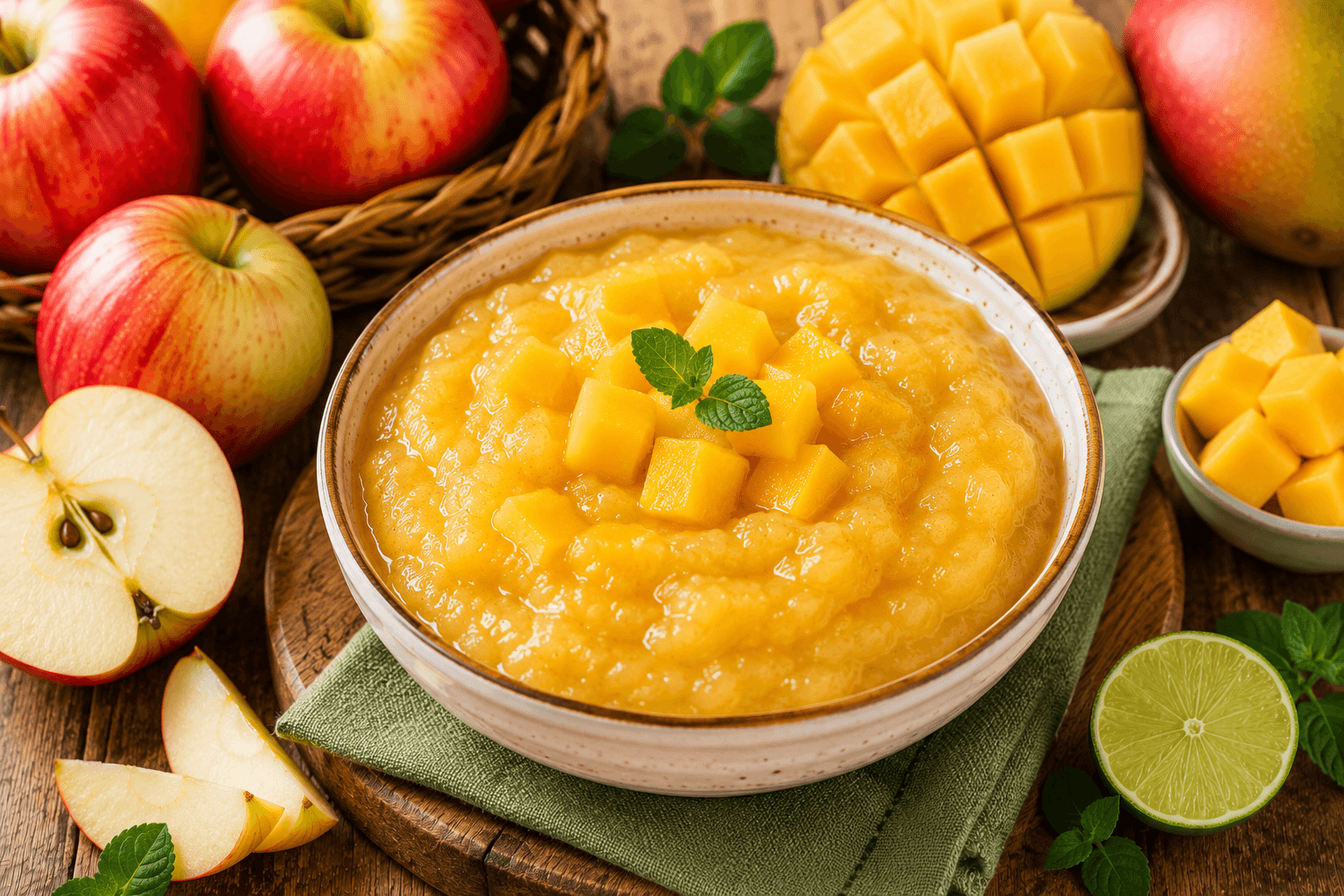 Appelmoes met Mango