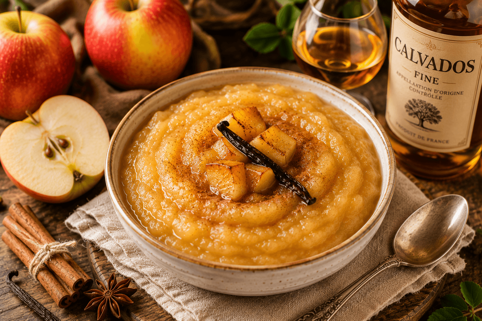 Luxe Appelmoes met Calvados (met alcoholvrije variant)