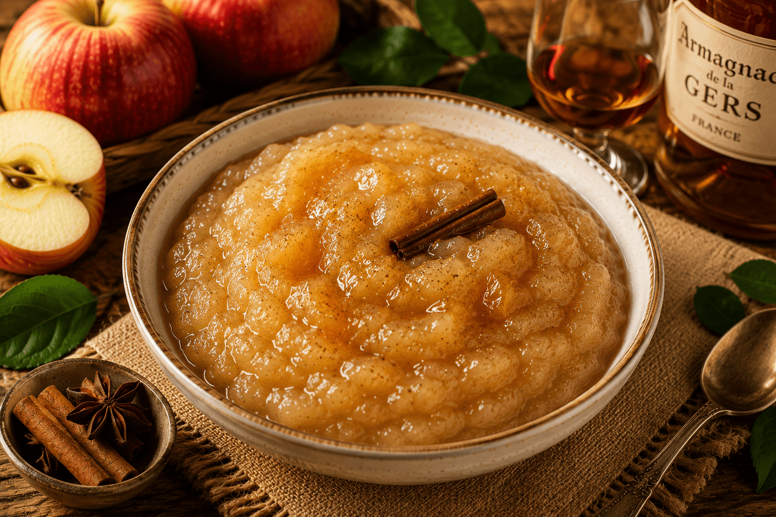 Appelmoes met Armagnac uit de Gers