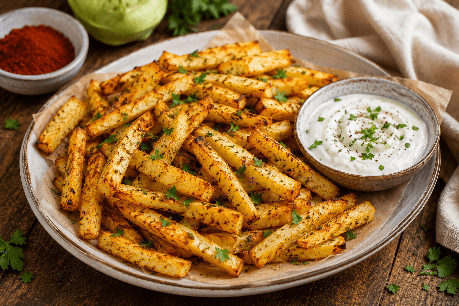 Koolrabifrietjes uit de Oven met Paprikakruiden