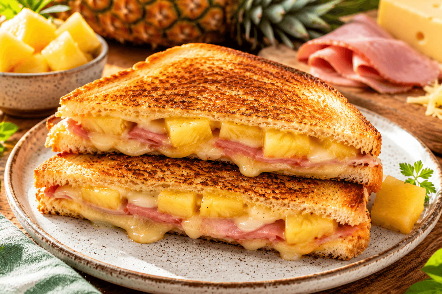 Hawaï Tosti met Ham, Kaas en Ananas