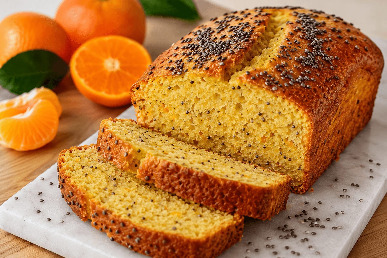 Mandarijn-Citruscake met Chiazaad
