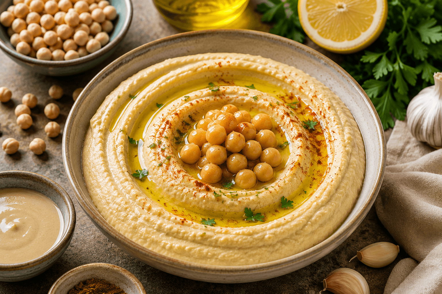 Basis Hummus van Gedroogde Kikkererwten