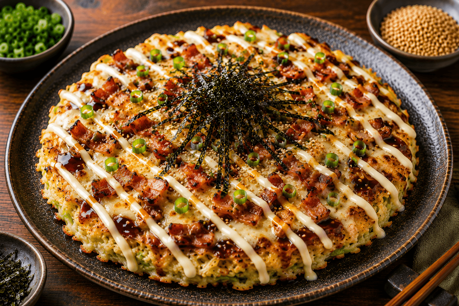 Kaas en Bacon Okinomiyaki