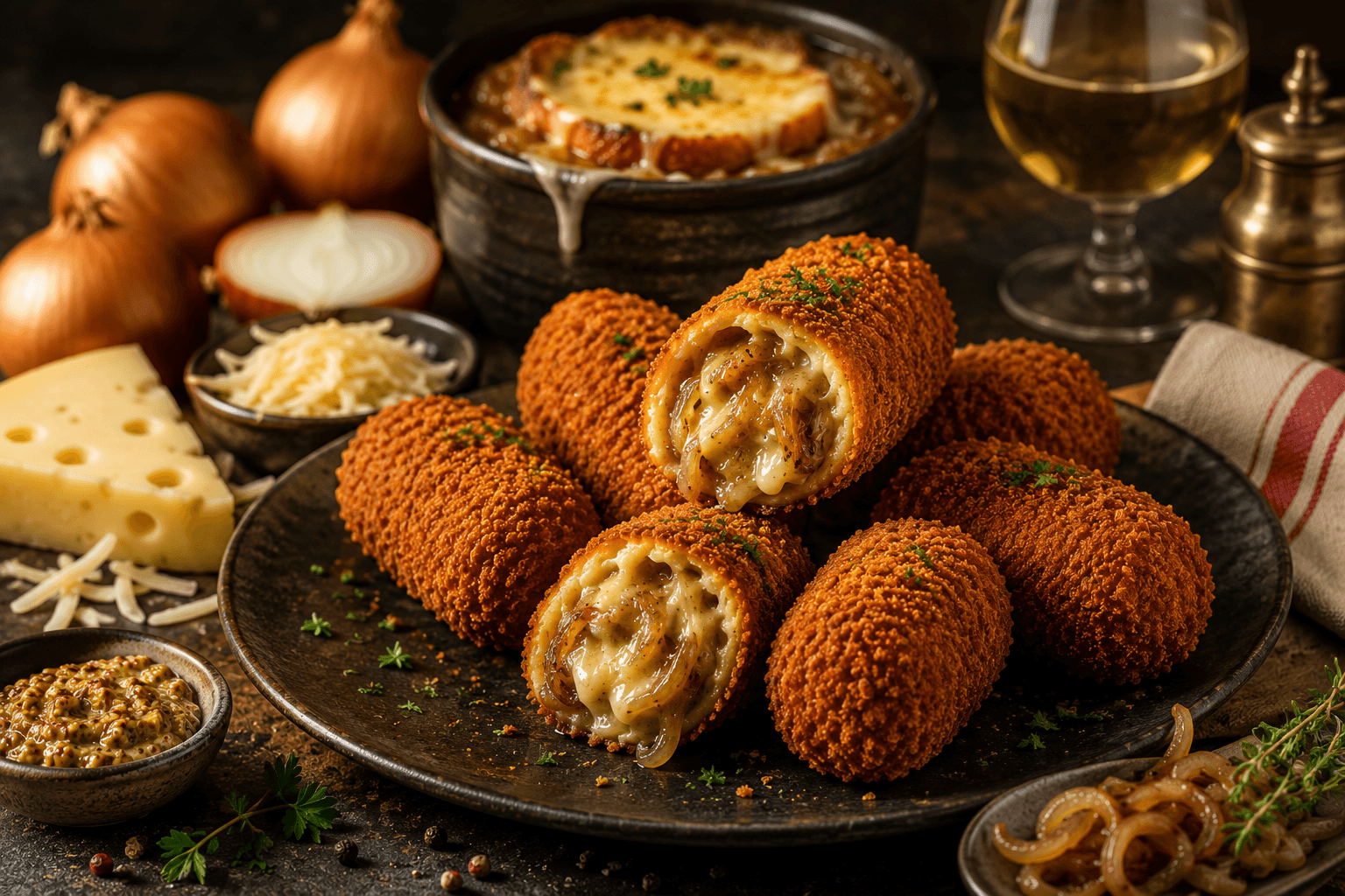 Franse Uiensoepkroket