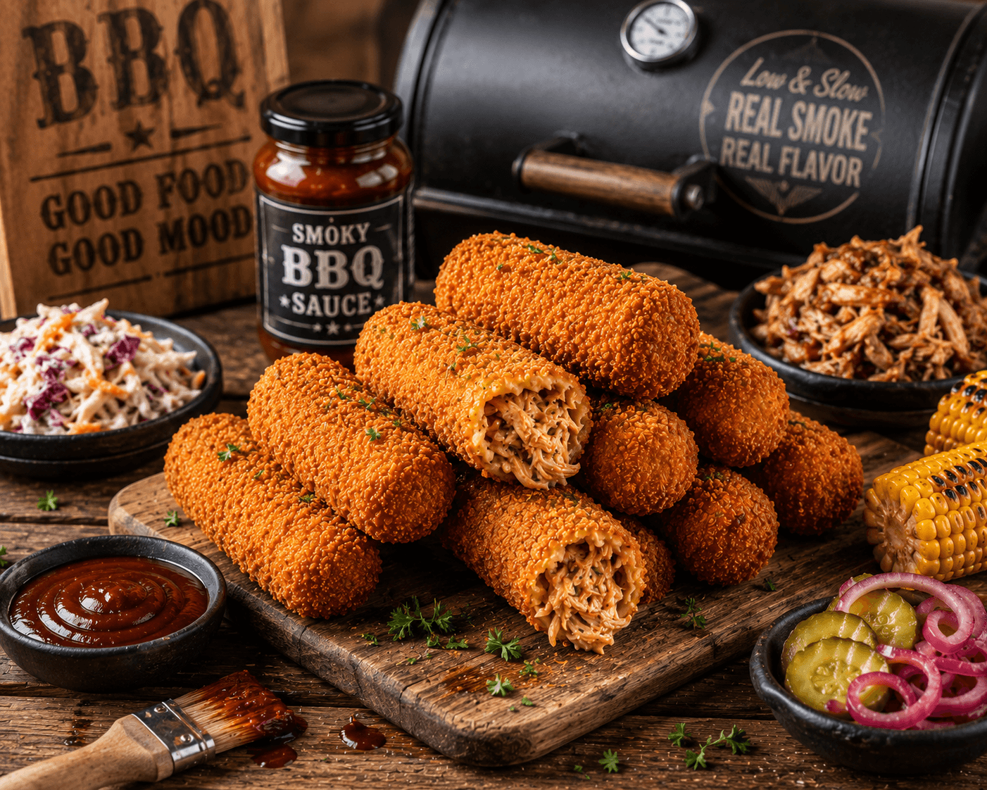Pulled Chicken BBQ-kroket