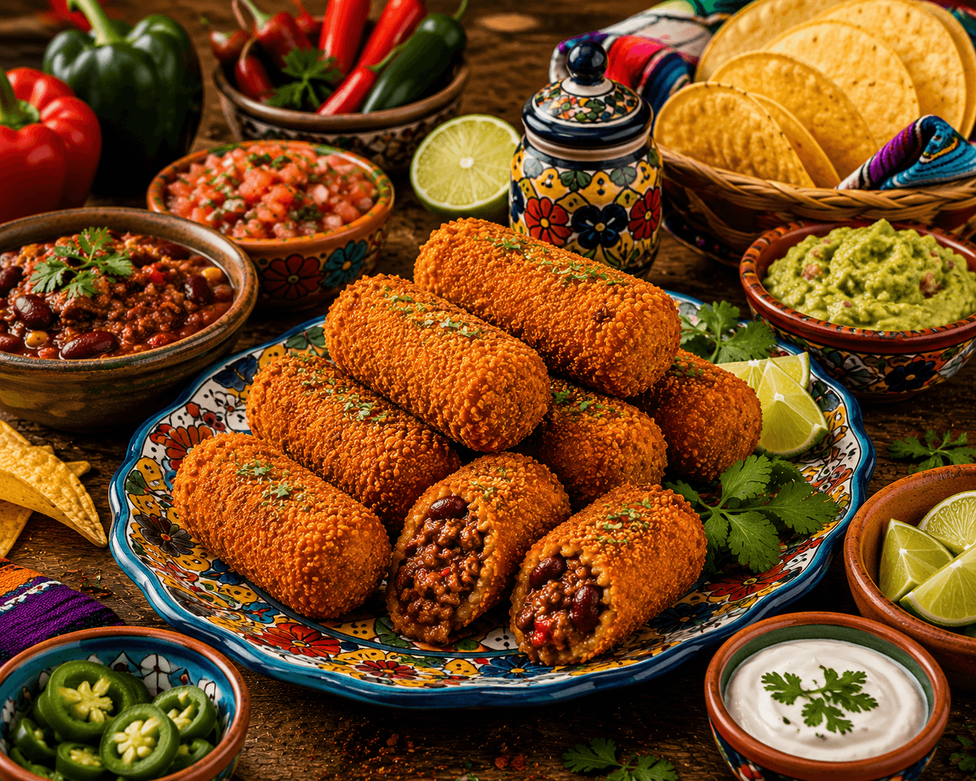 Mexicaanse Chili con Carne-kroket