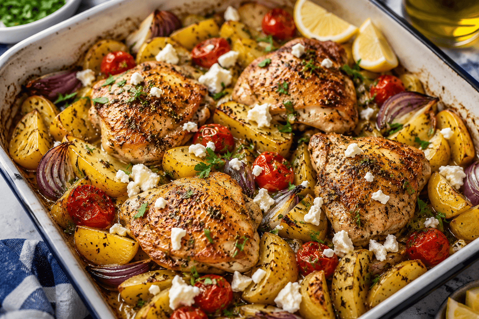Griekse Kip uit de Oven met Aardappel en Oregano