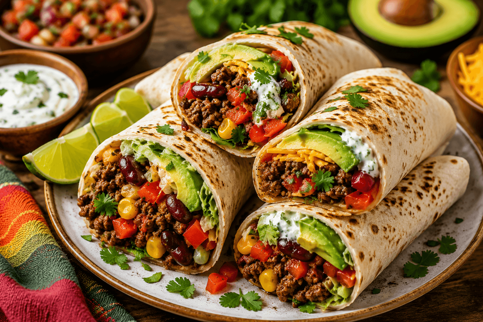 Mexicaanse Wraps met Rundvlees en Avocado