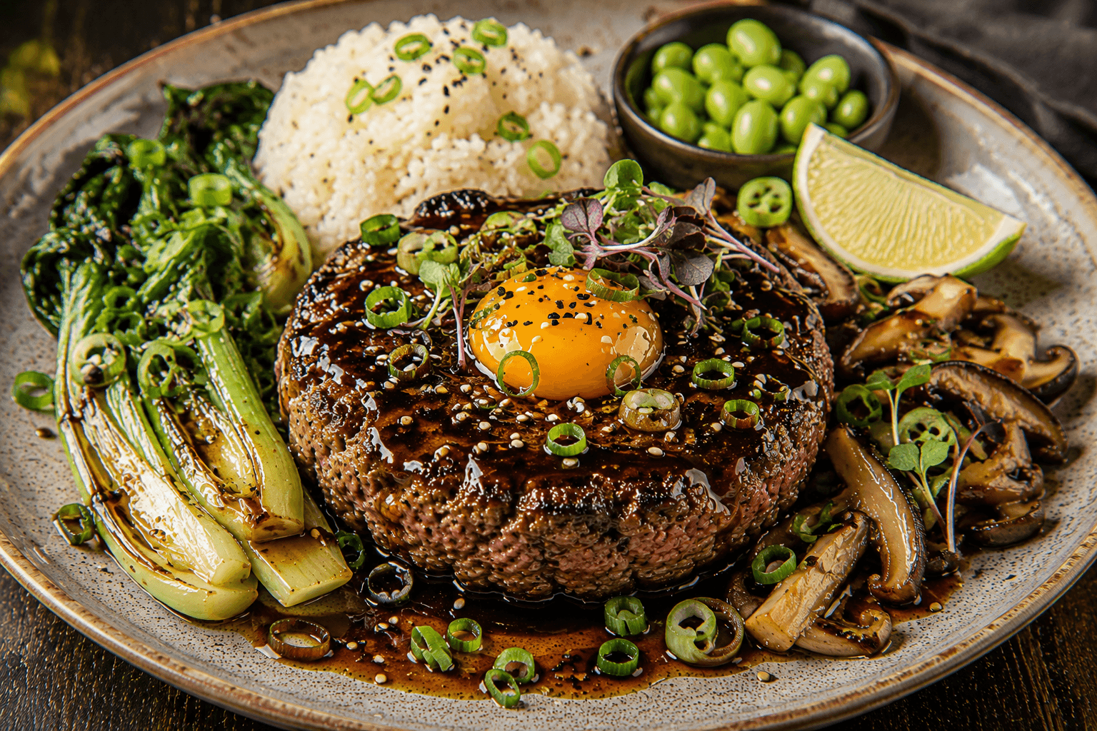 Aziatische Gebakken Tartaar met Teriyaki, Paksoi en Sesam