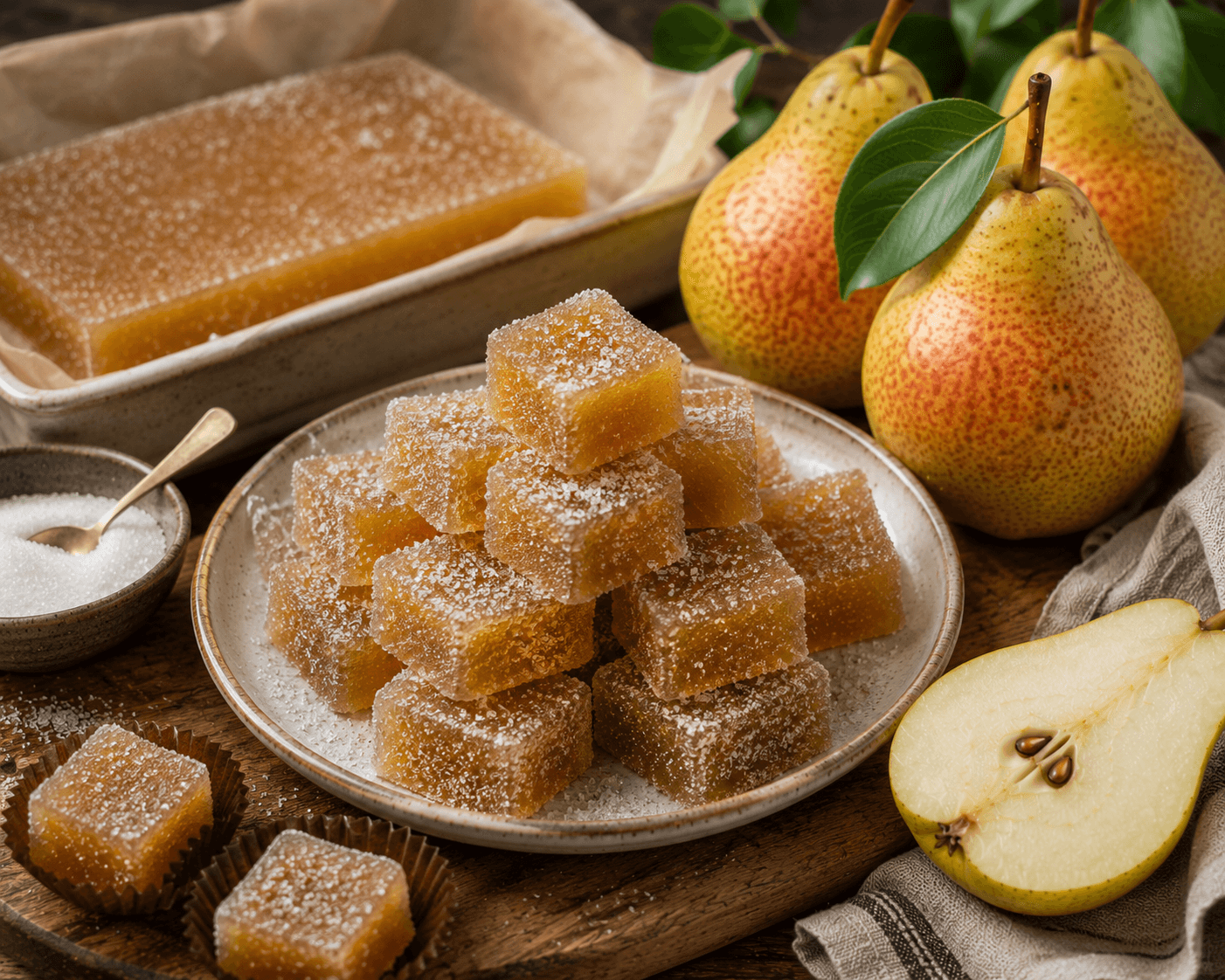 Perenvruchtenpasta (Pâte de Fruit) van Doyenné du Comice