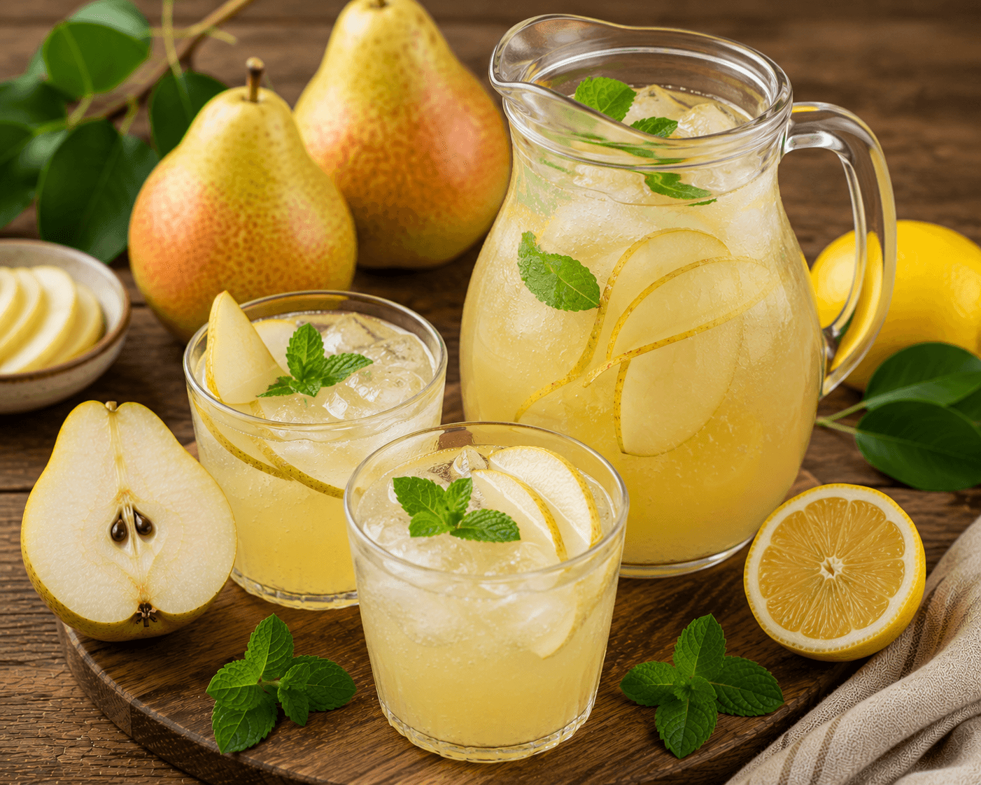 Huisgemaakte Perenlimonade van Doyenné du Comice