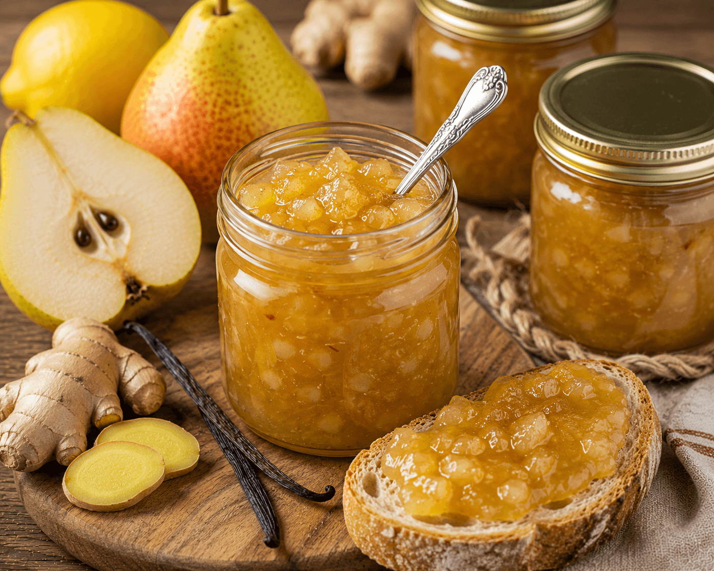 Perenmarmelade met Gember van Doyenné du Comice