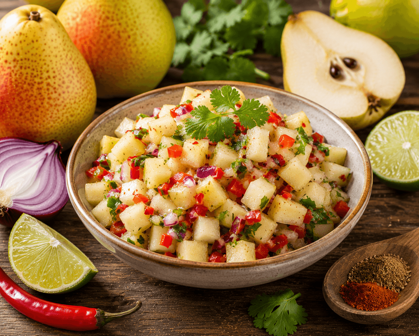 Pittige Perensalsa van Doyenné du Comice