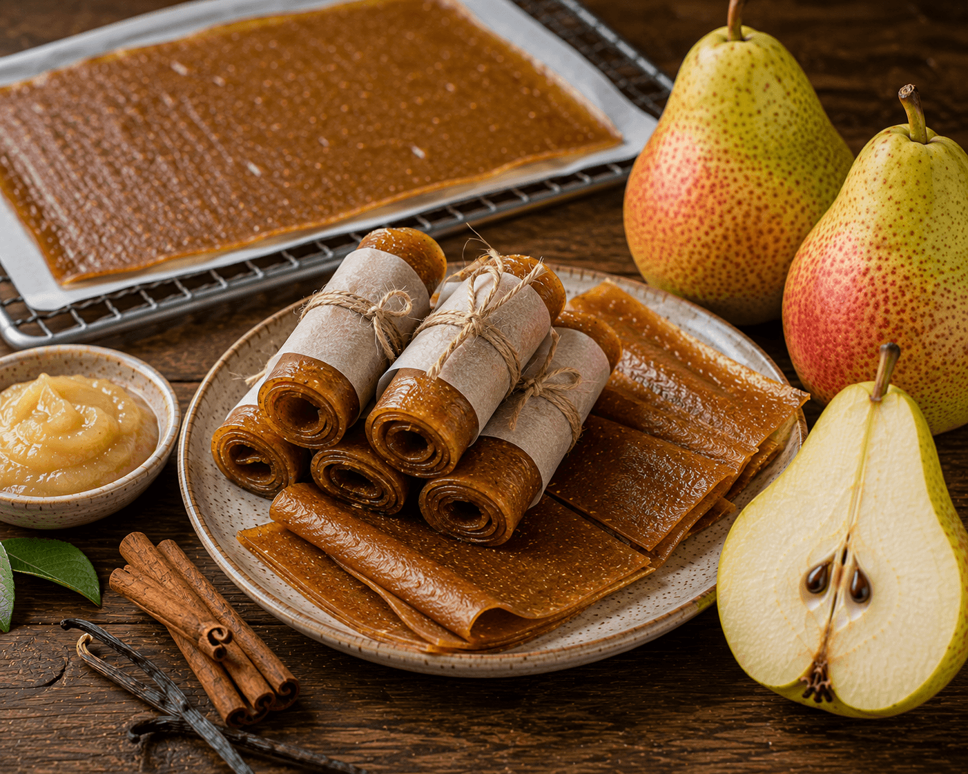 Perenfruitleer (Fruit Leather) van Doyenné du Comice