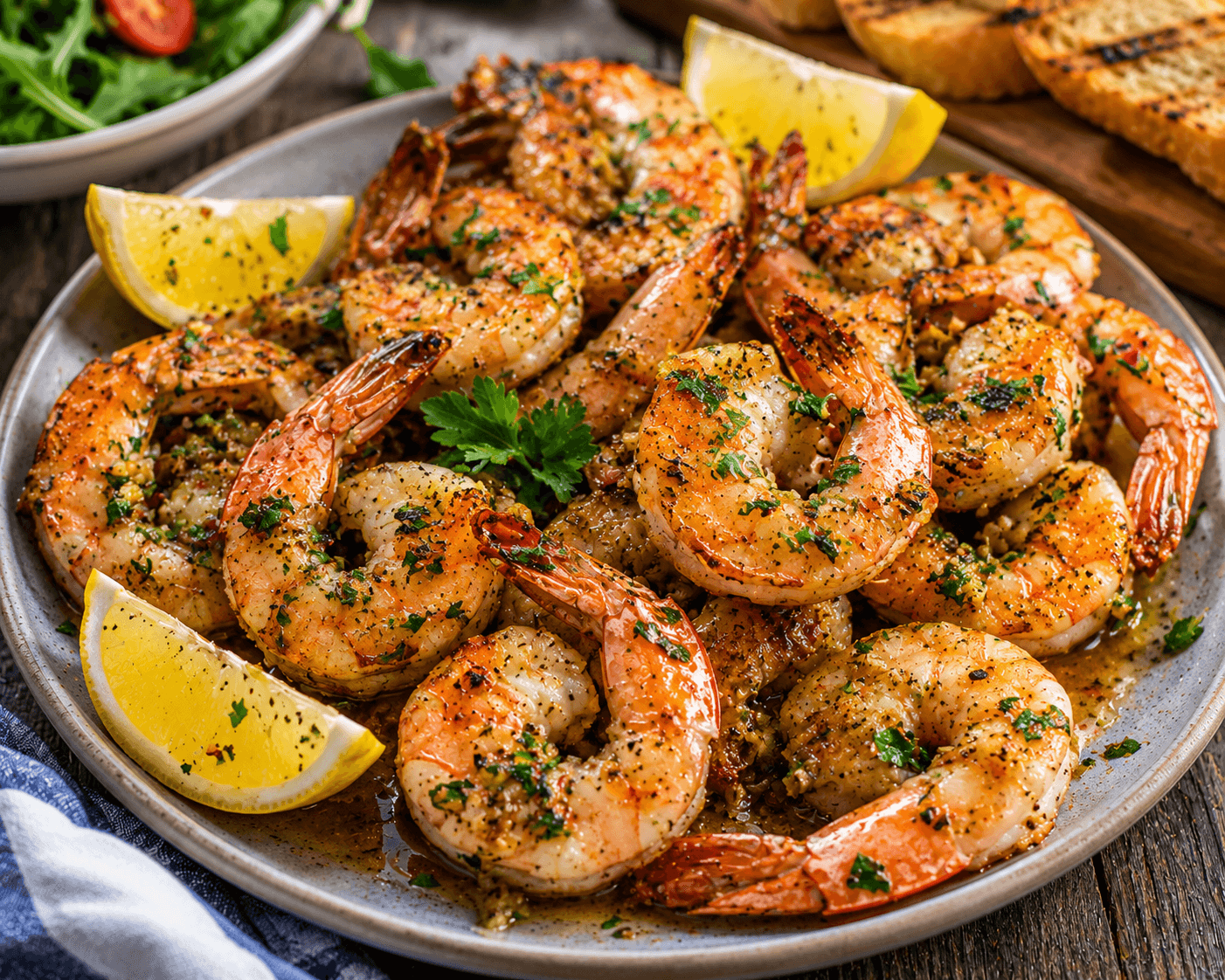 BBQ Garlic Prawns (Australische BBQ-garnalen met knoflook en citroen)