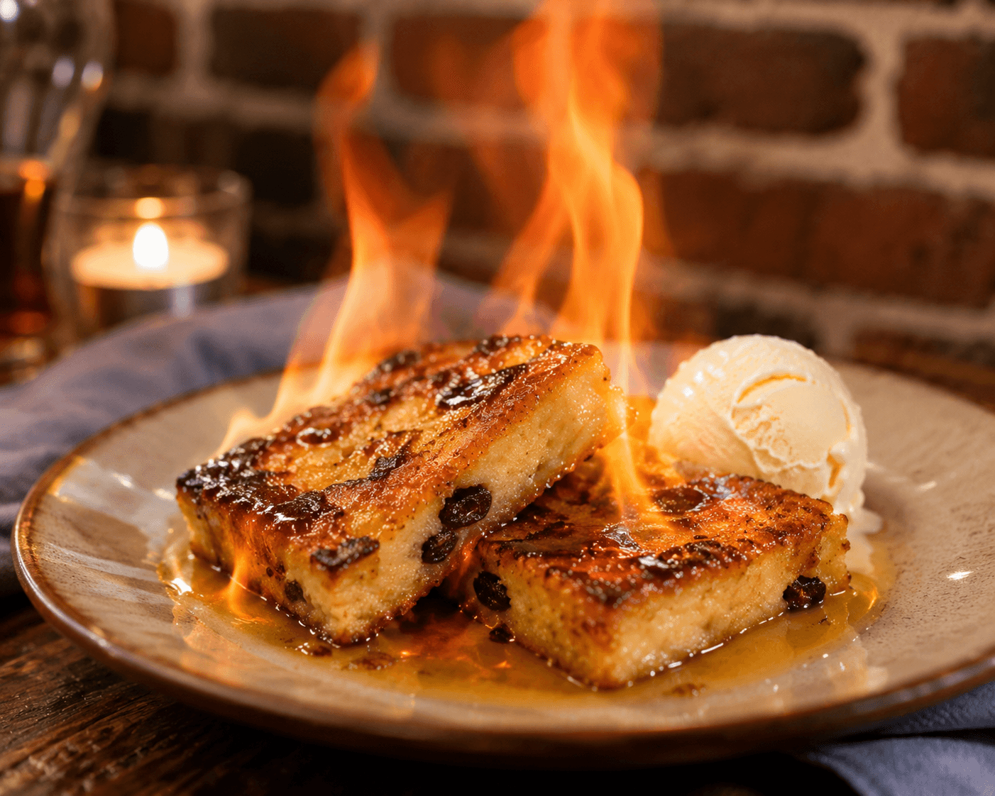 Far Poêlé Flambé (Bretons dessert)