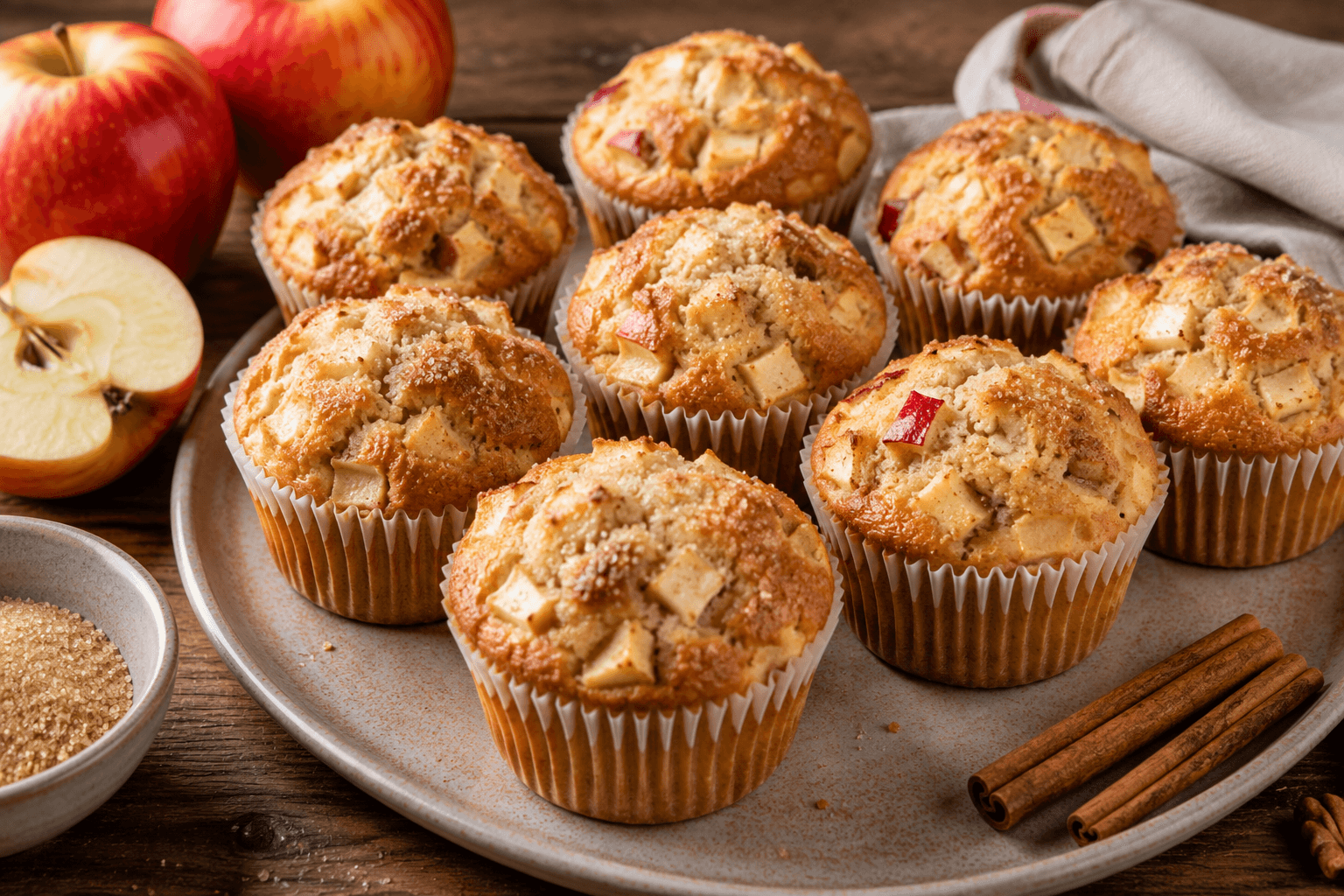 Appelmuffins met Elstar en Kaneel