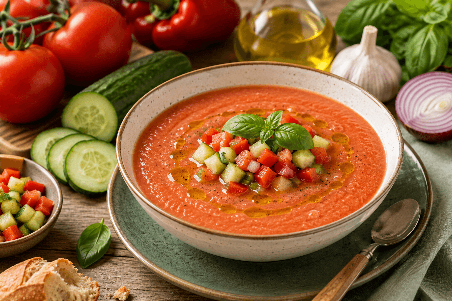 Gazpacho met Komkommer en Tomaat
