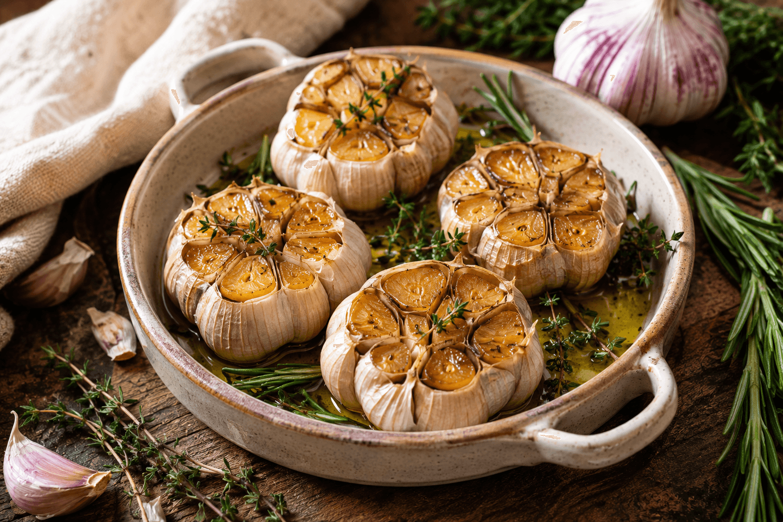 Geroosterde knoflook uit de oven