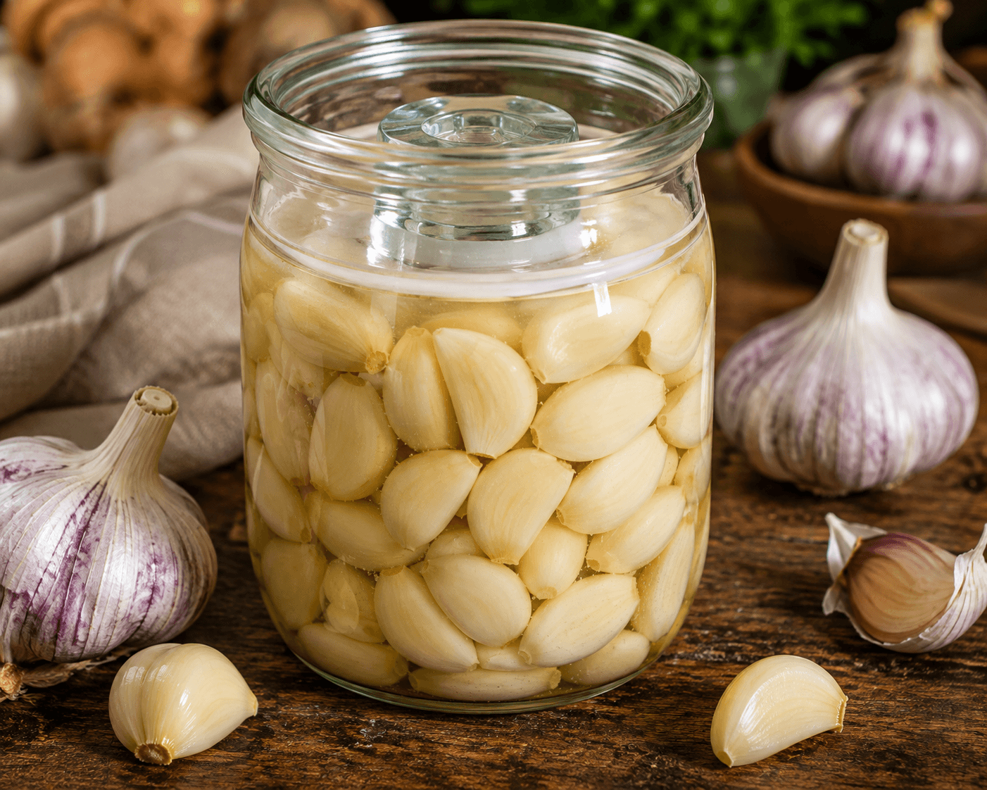 Gefermenteerde knoflook in pekel