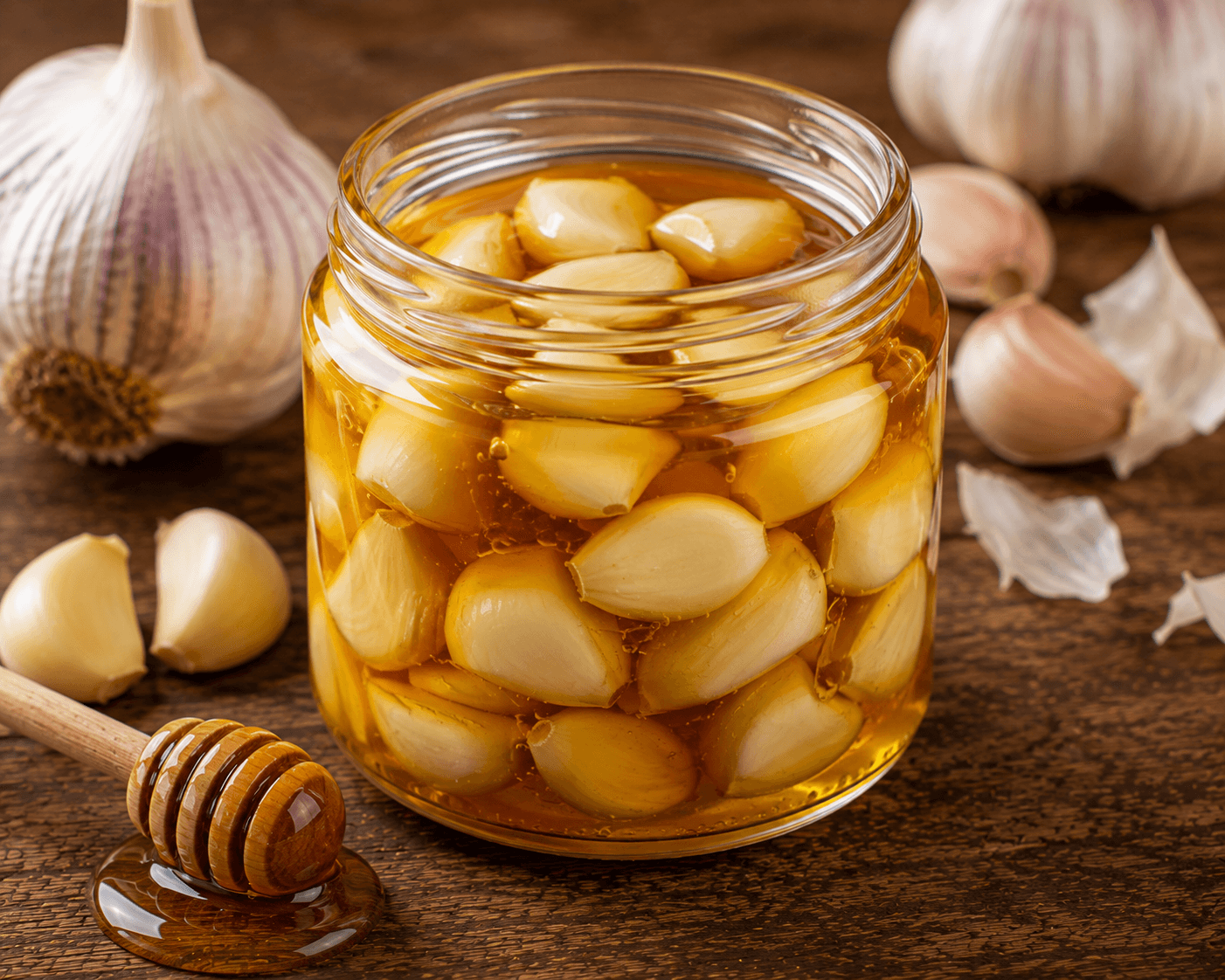 Honing-knoflook uit de pot