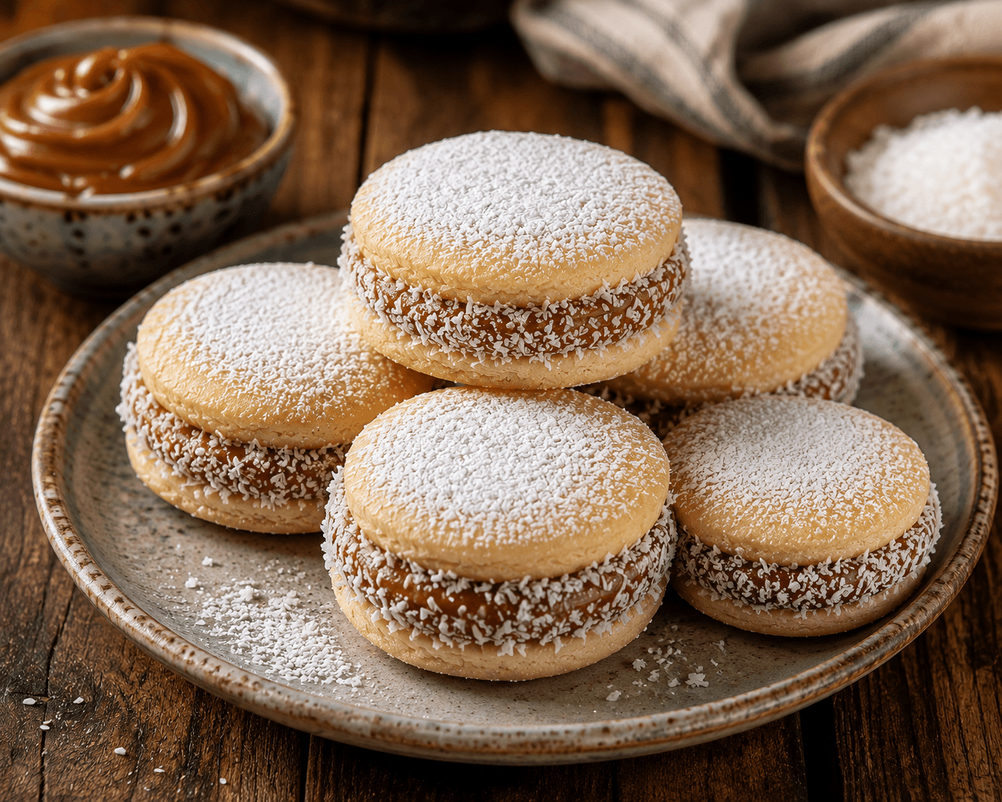Alfajores met dulce de leche