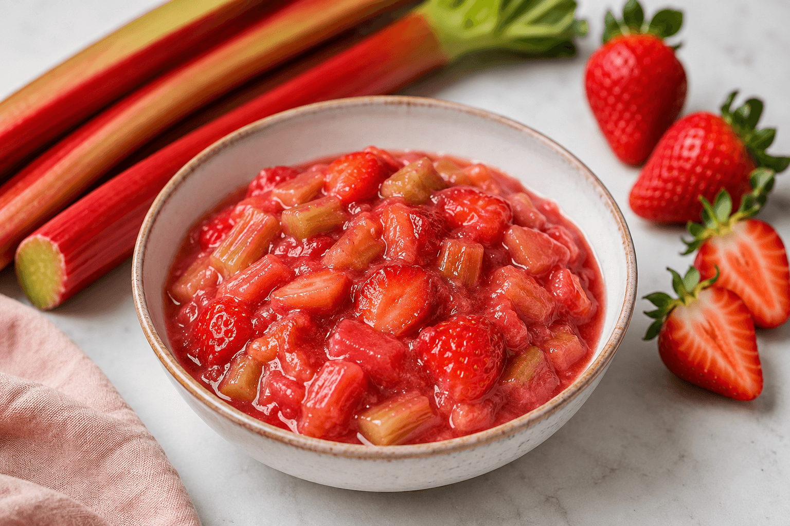 Rabarber-aardbeiencompote